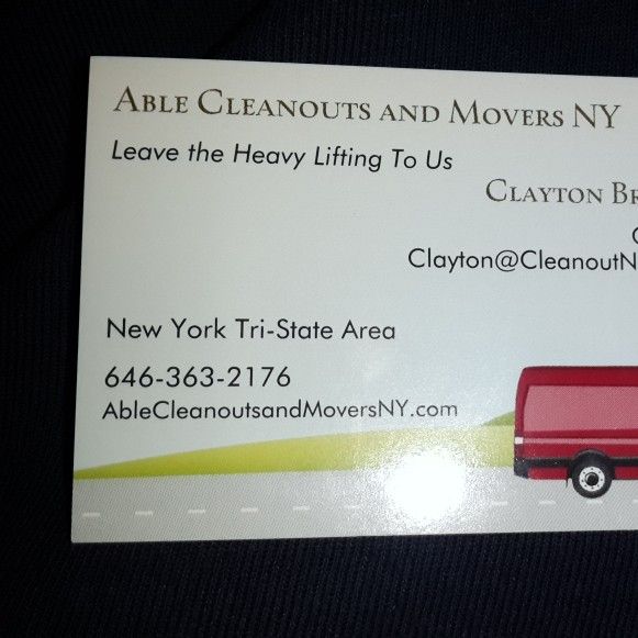 Able Clean Outs and Movers N.Y.