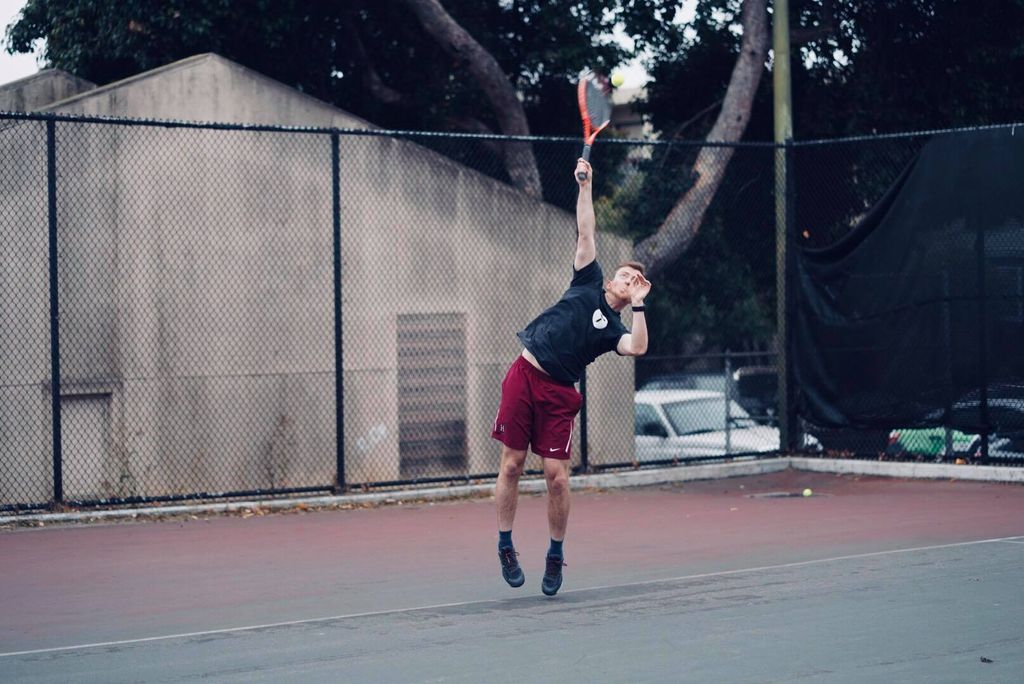 Me, mid-serve