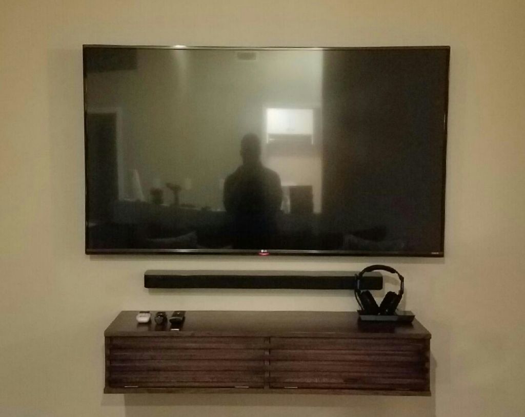 TV, Sound Bar and Floating shelf Installation