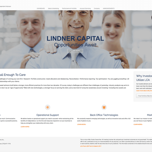 Financial company website done with WordPress