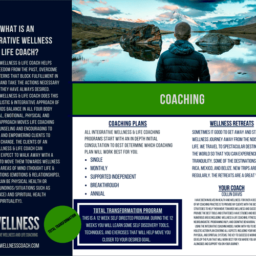 1 Wellness Brochure. Visit online 1WellnessCoach.c