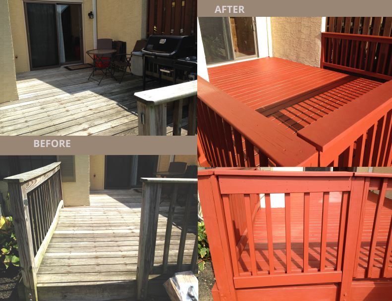 Refinished deck, built and installed gate for the 