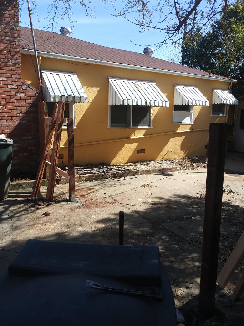 Southside fence job before