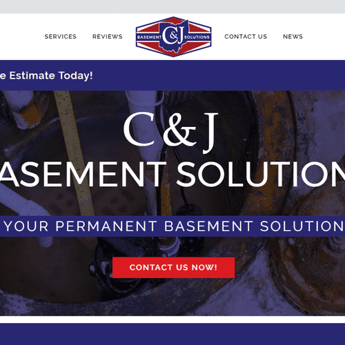 C & J Basement Solutions Website Redesign & Logo C