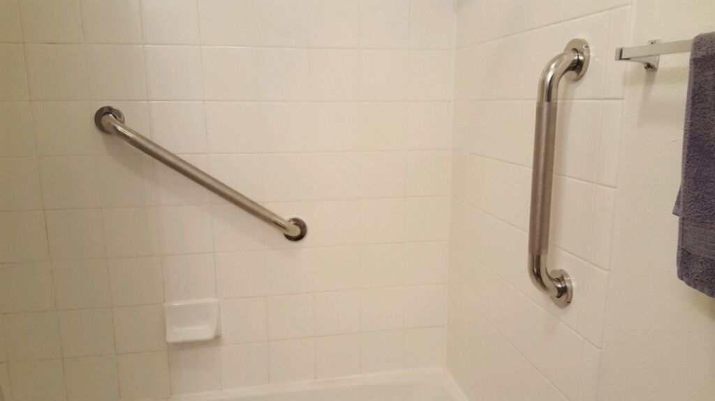 Grab bars installed