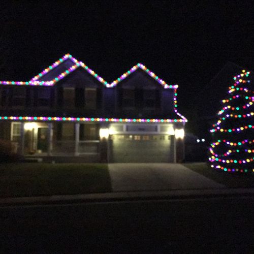 Christmas lights install
