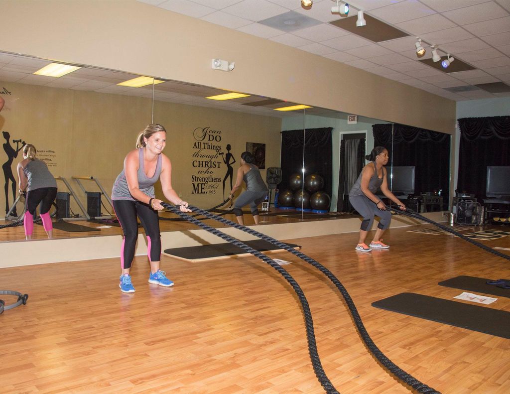 Circuit Training - battle ropes with Small Group