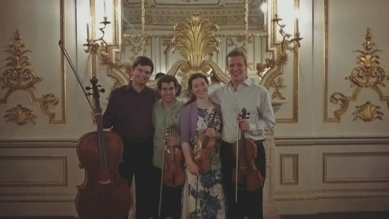 With my string quartet, after performing Beethoven