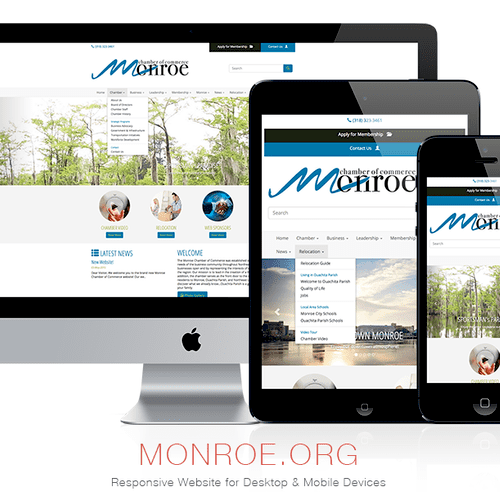 Custom responsive website for the Monroe Chamber o