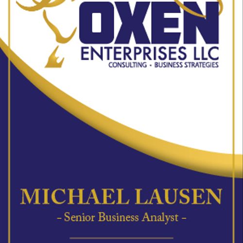 Oxen Enterprises, LLC business card. (I also desig