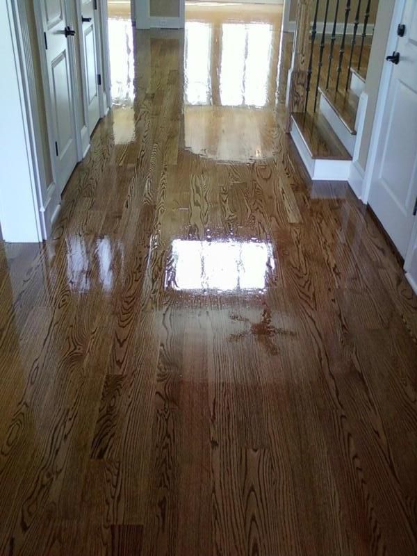 4" white oak with provincial stain applied