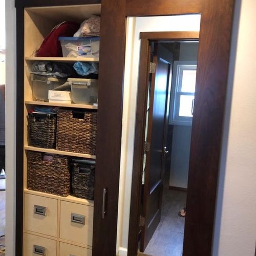 Custom maple closet cabinet 