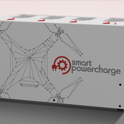 Smart PowerCharge Logo, Drone Line Drawing and Pro
