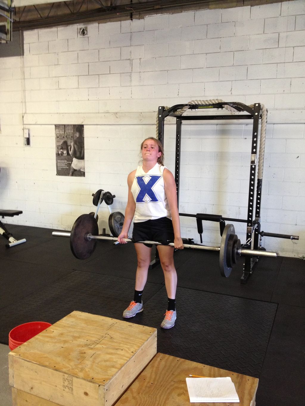 One of our High School Girls deadlifting