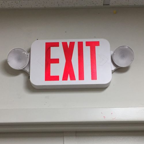 Emergency exit lights replaced