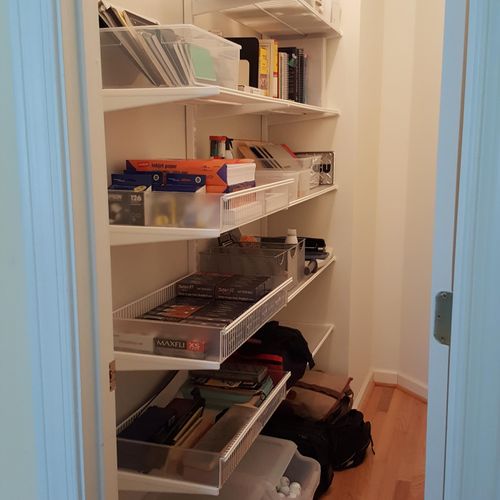 This closet was previously a "one-shelf wonder!" I
