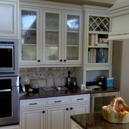 Kitchen Remodel - showing custom designed cabinets