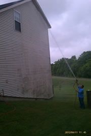 Washing a 2 story house
