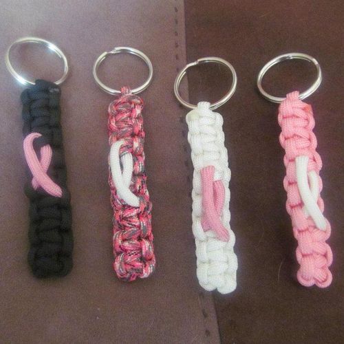 These are breast cancer awareness keychains.