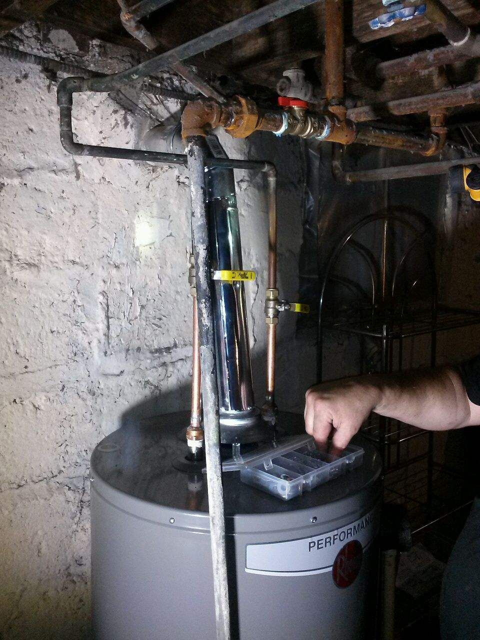 new 50 gallon water heater installation