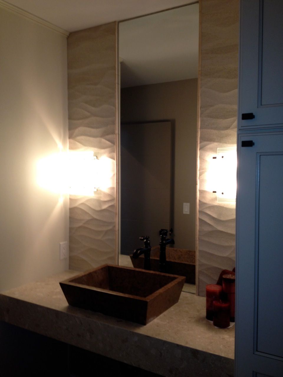 Modern designed powder bath.