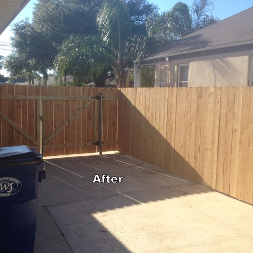 6ft Pine fence with double gates