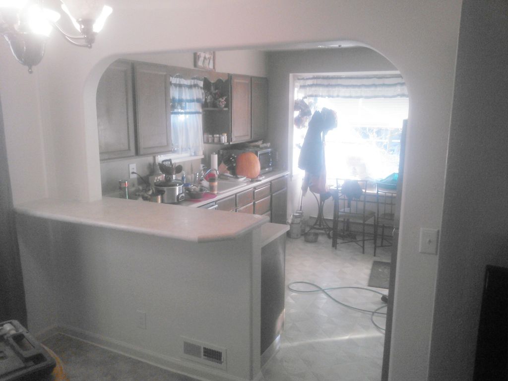 We created a more open concept for these homeowner