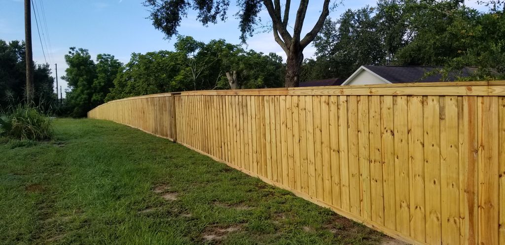 Wood with trim and cap 