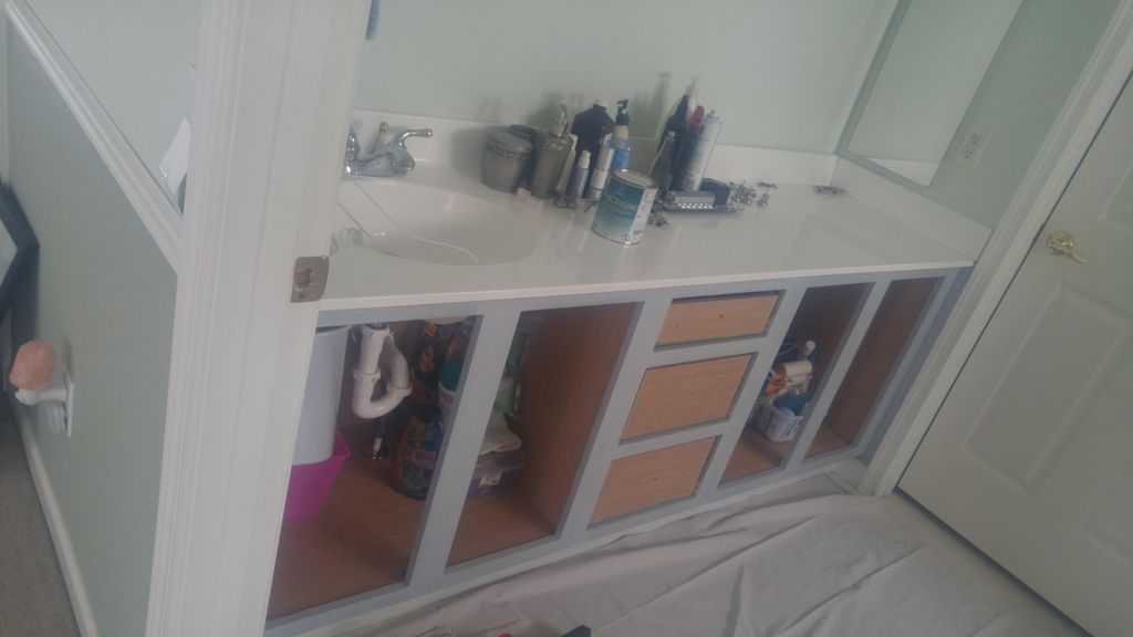 preping the vanity