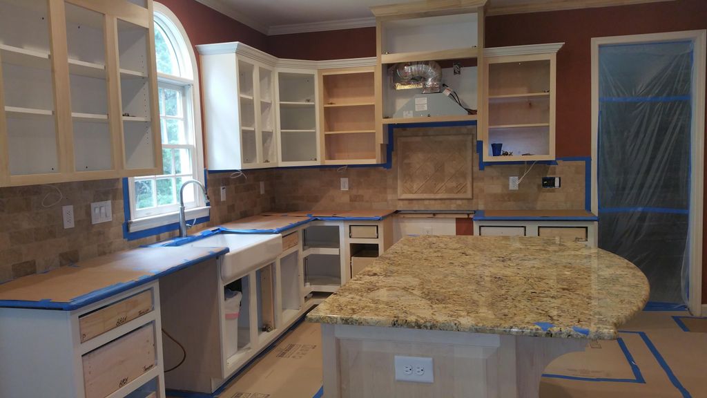 Cabinet Refinish During