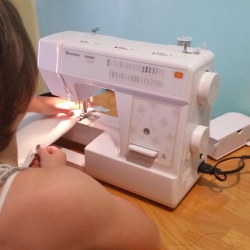 Diligently learning how to sew/