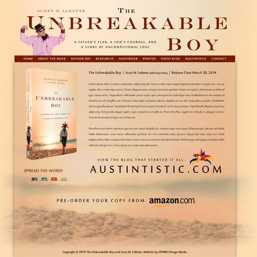 The Unbreakable Boy - Website Design, Development,