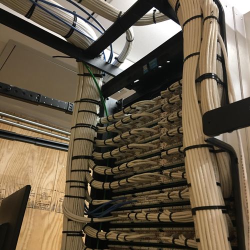 Mary's Center/Mamie D. Lee project rack. 335 Cat6 