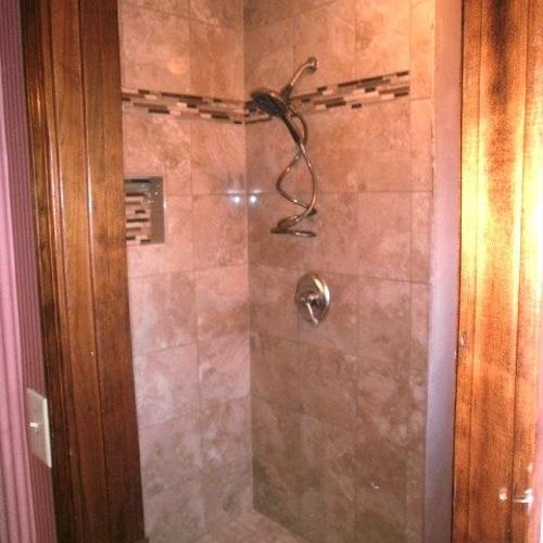 bathroom shower after