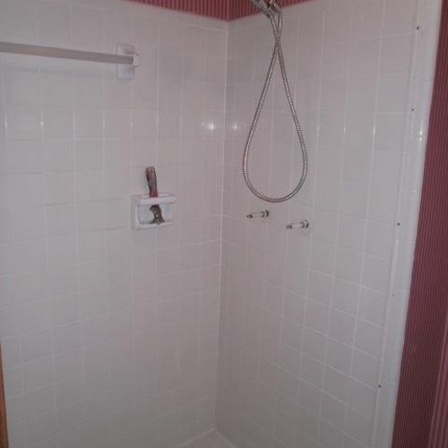 bathroom shower before