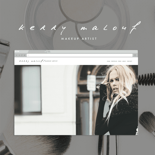 Website for Kerry Malouf, celebrity makeup artist 