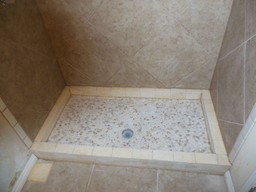 shower pan after