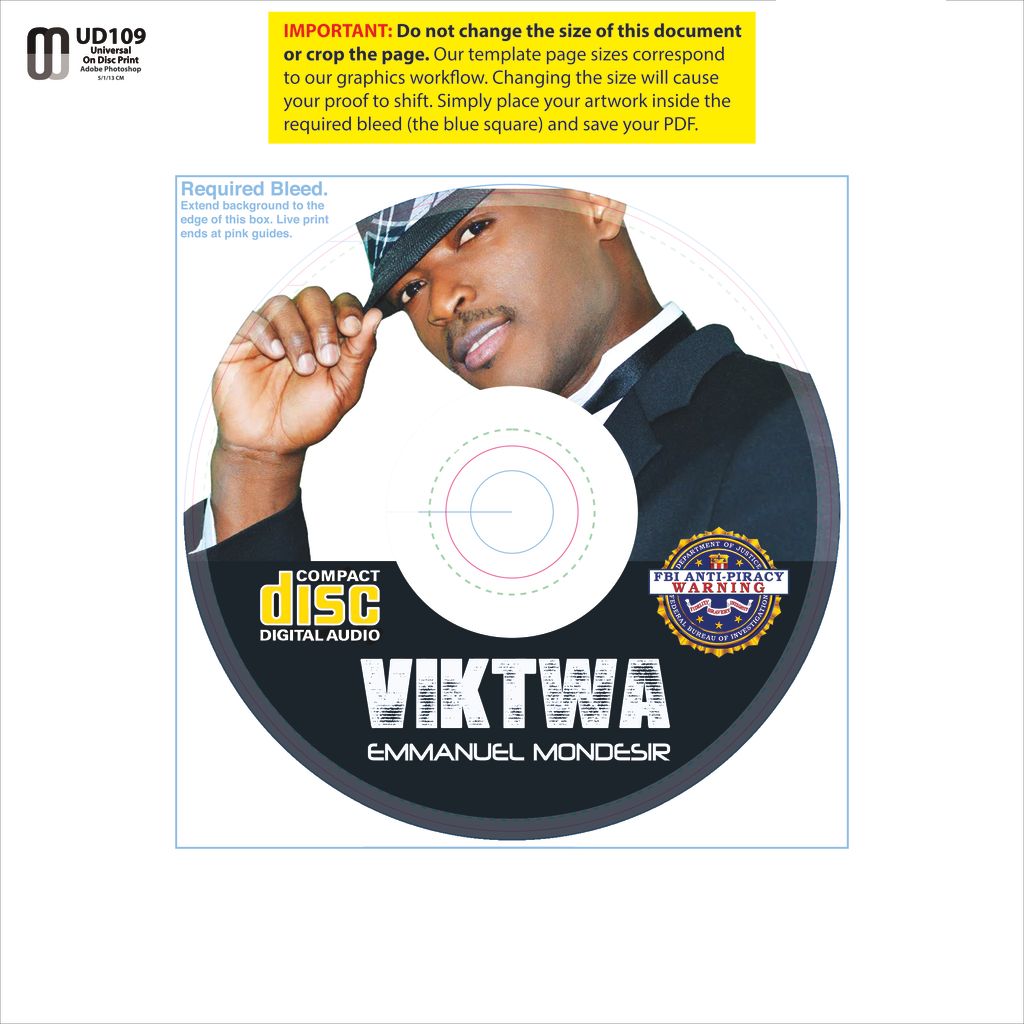 Compact Disk Design for Recording Artist