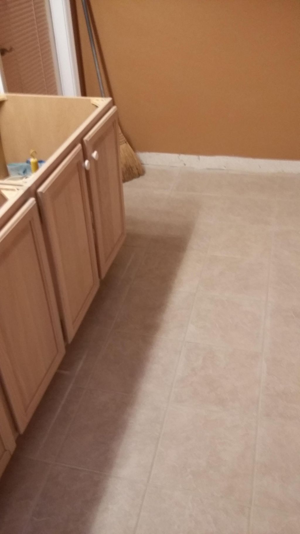 Finished floor after grouting.