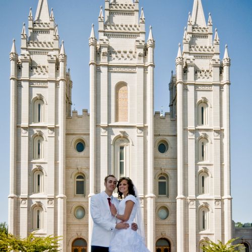 Temple Wedding in Salt Lake City