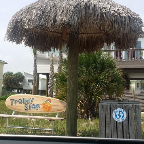 Florida Beach Bus Stop