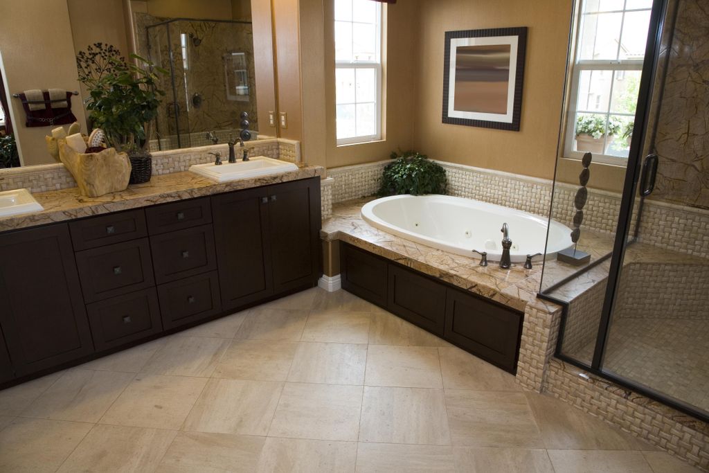 Updated and modern bathroom cleaned in NoVa.