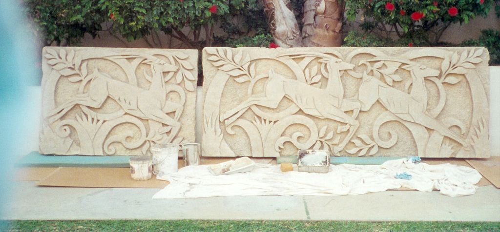 Faux limestone sculpture