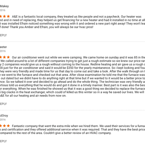 Our Google Reviews. We are a 5 Star Company!