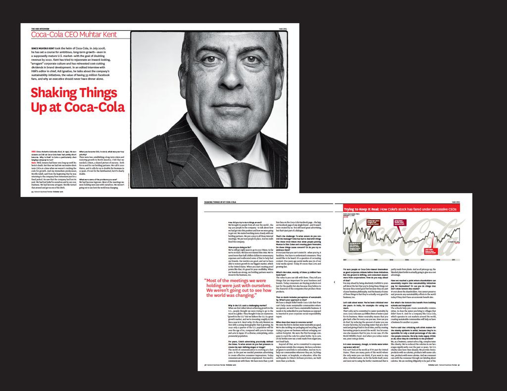 Coca-cola feature article for HBR, hired and art d