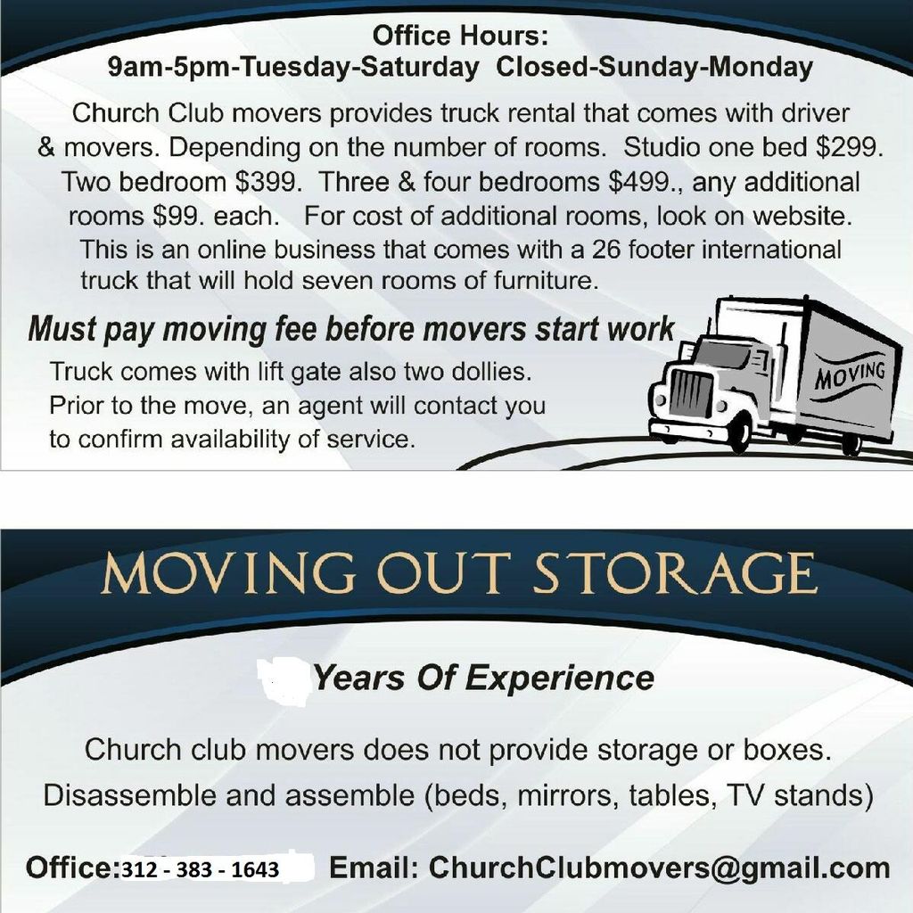 church club movers inc