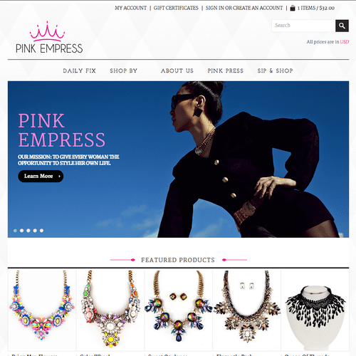 Website Designs by Raheem Supersad. PINKEMPRESS.CO