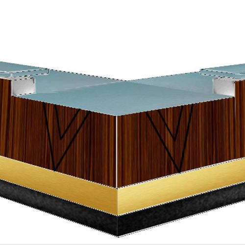 This is a front view of a desk I designed while in