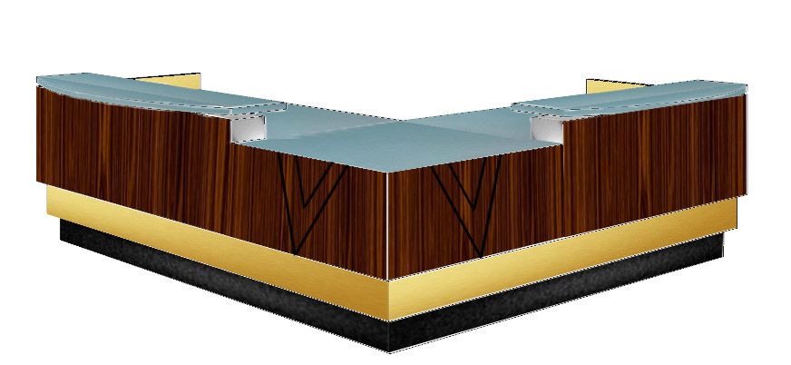 This is a front view of a desk I designed while in