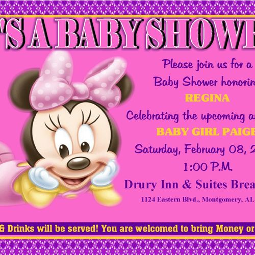 A sample baby shower invitation.